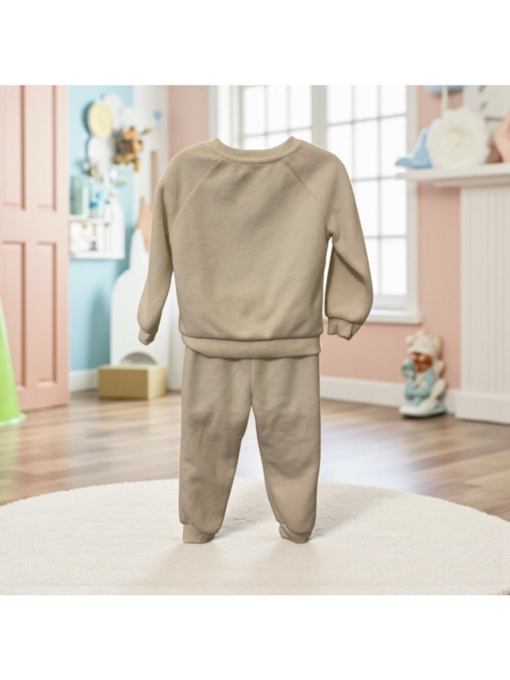 Bluey Baby Boy Sweatshirt Jogger Pants Size 3T Cream Long Sleeve Tapered Ankles - Picture 8 of 12